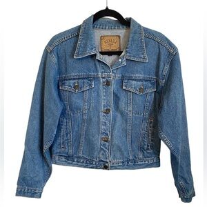 Vintage Nevada Denim Jean Jacket Medium Wash  Girls XLG 14/16